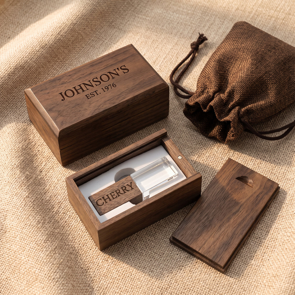 Personalized Wood USB 3.0 Drive with Engraved Box