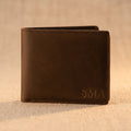 Personalised Leather Wallet| Custom Bifold Wallets with Initials | Engraved Gifts for Father's Day