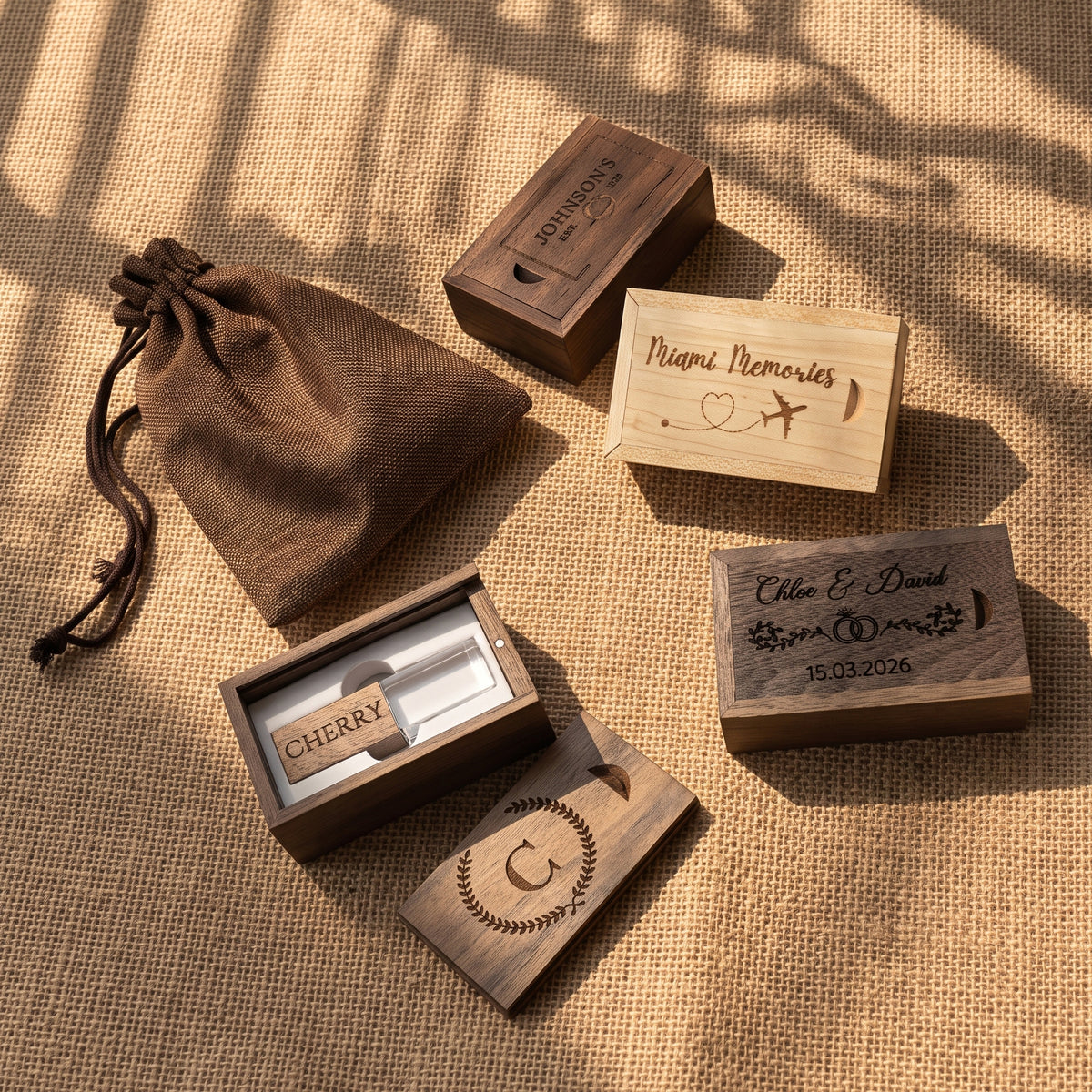 Personalized Wood USB 3.0 Drive with Engraved Box