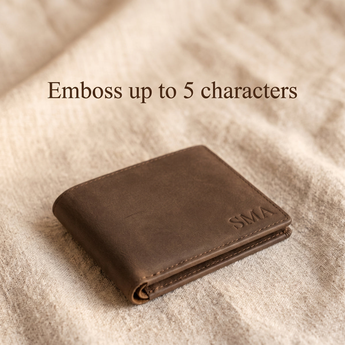 Personalised Leather Wallet| Custom Bifold Wallets with Initials | Engraved Gifts for Father's Day