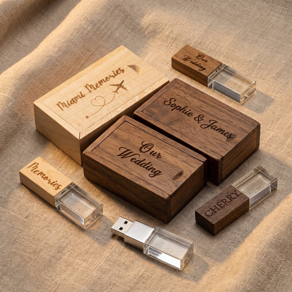 Personalized Wood USB 3.0 Drive with Engraved Box