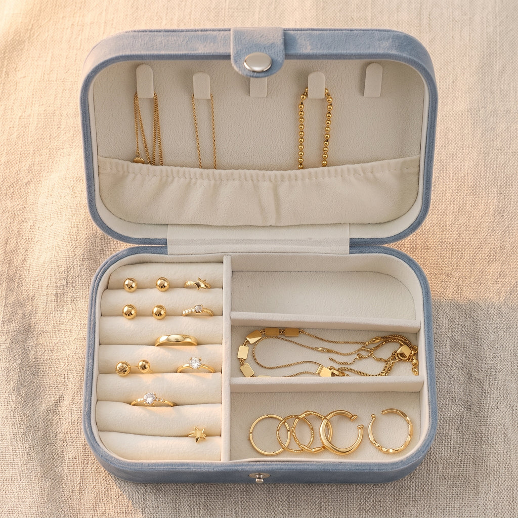 Personalised Rectangle Velvet Jewellery organiser, Store - Earrings & Necklaces, Bridesmaid