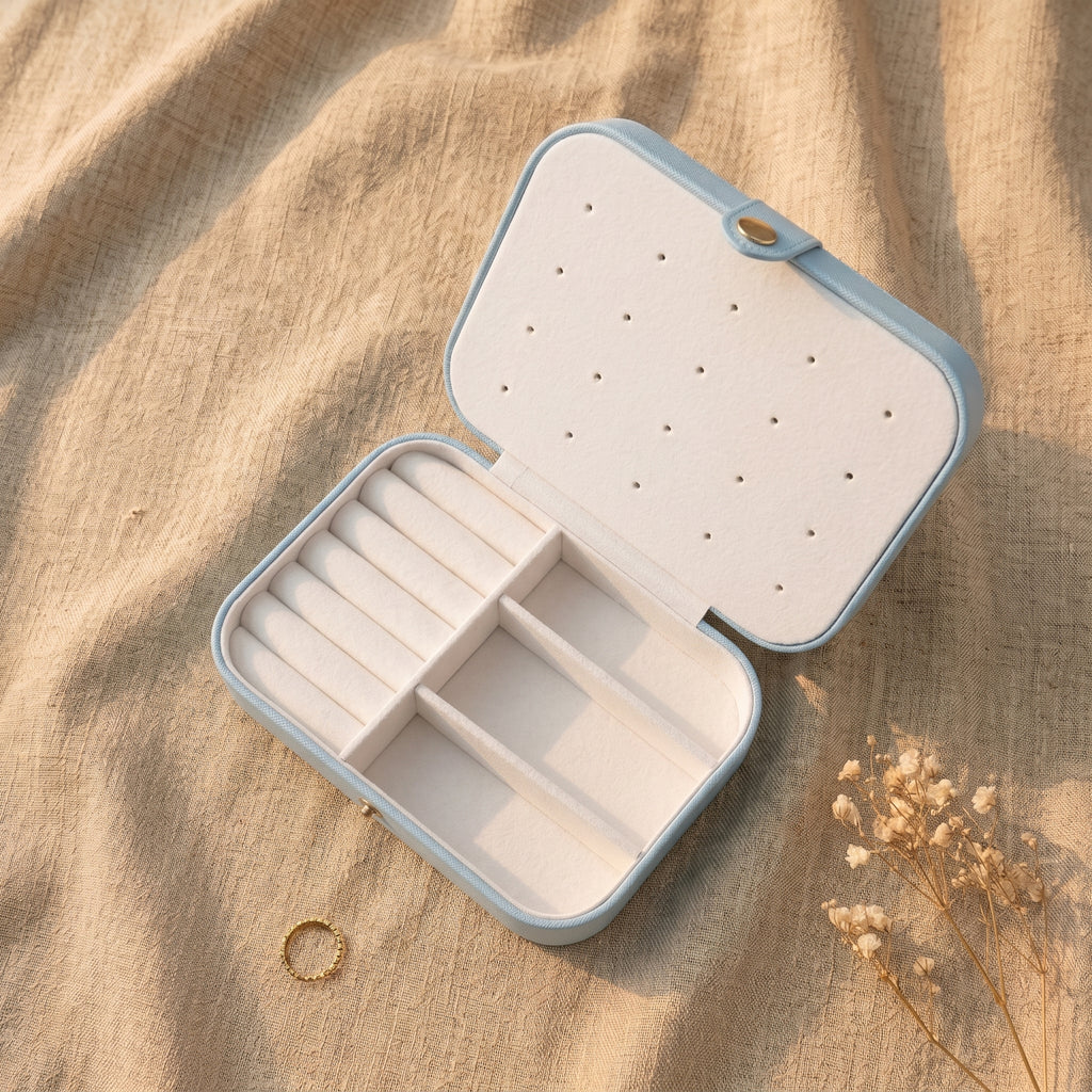 Vegan Leather Jewellery Organizer - Rectangle, 4 Colour Options, Ideal Gift for important Occasions