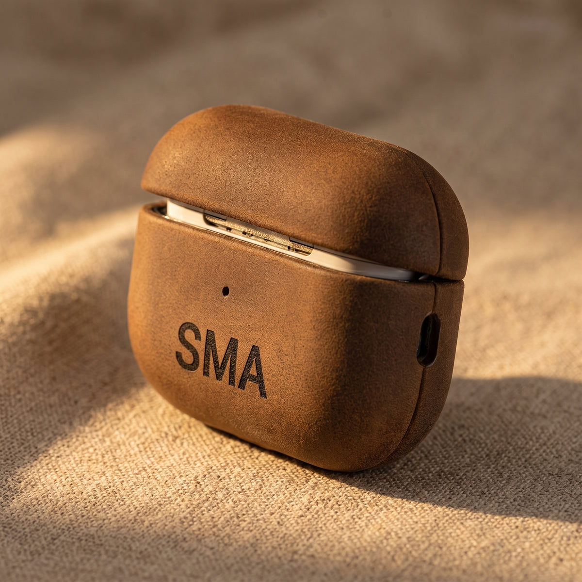 Personalized Leather AirPods Pro 2 Case: Custom Engraved Shockproof Cover