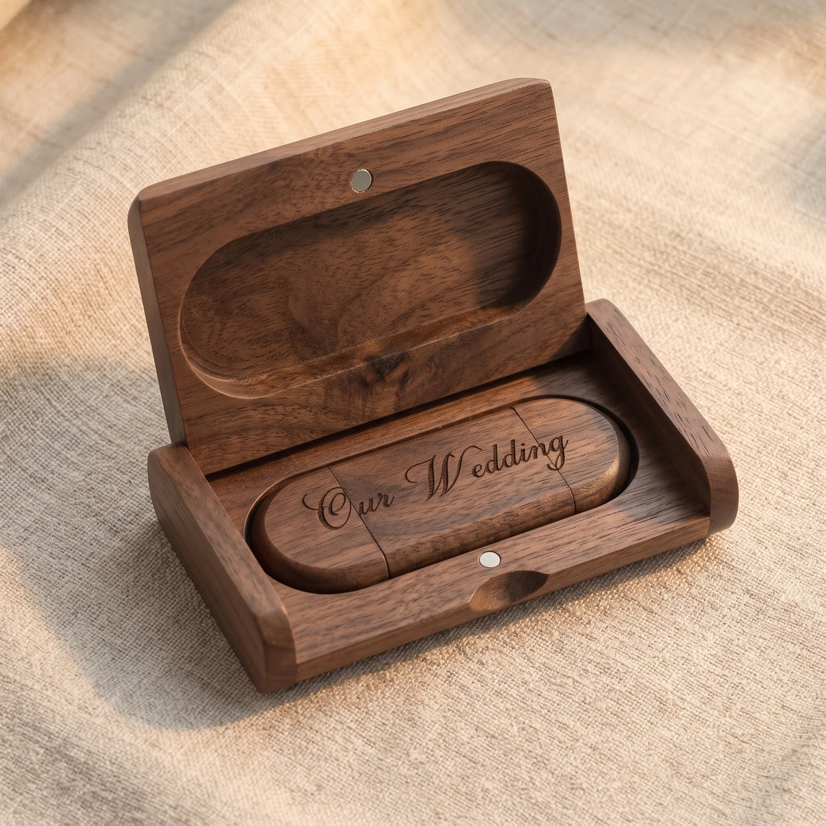 Personalised Wooden USB Drive with Engraved Gift Box | Custom Type-C Memory Stick