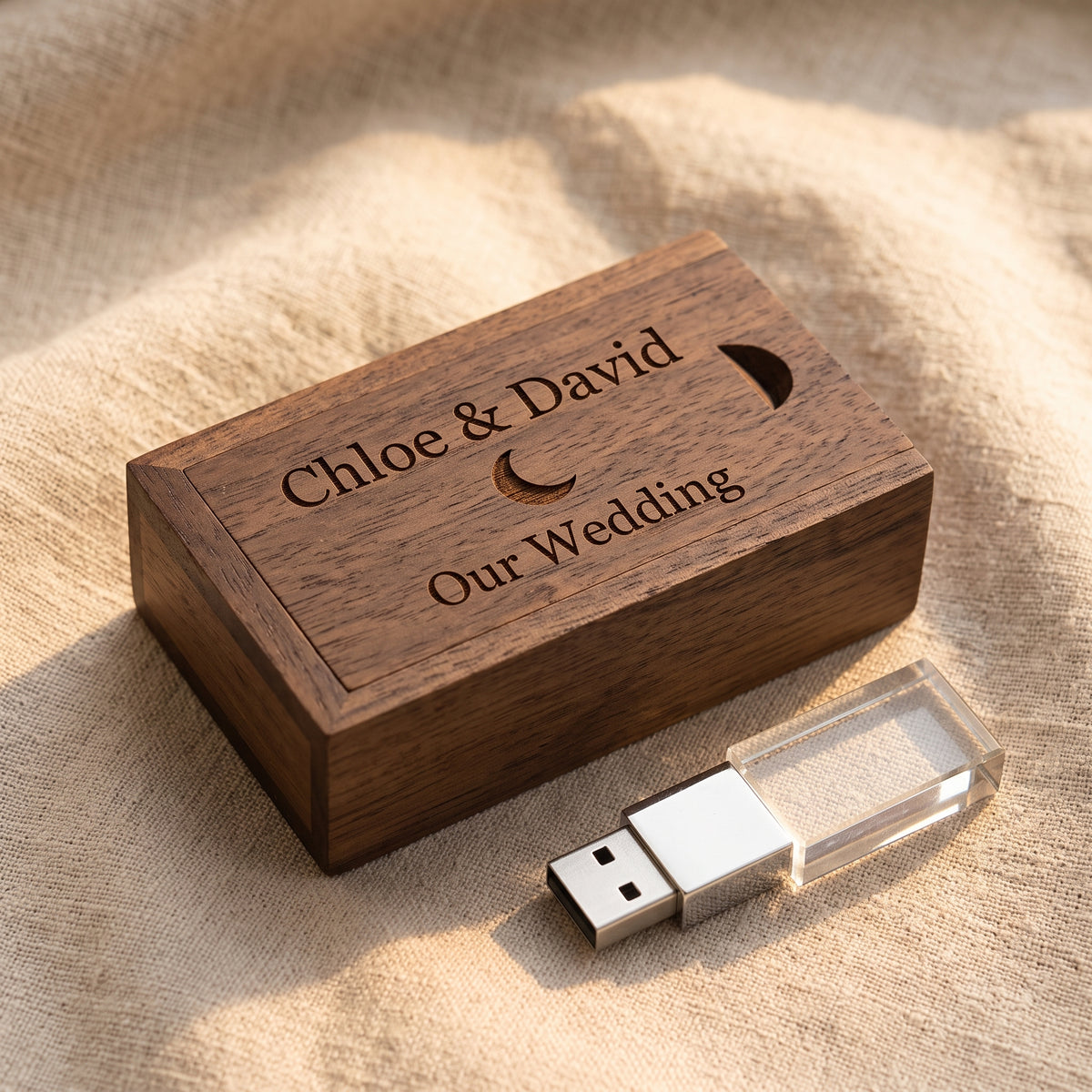 Personalized Wood USB 3.0 Drive with Engraved Box